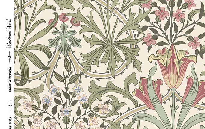 Российская ткань Серебрянная Студия (Silver Studio), коллекция Voysee Collection, артикул D109/01/TW