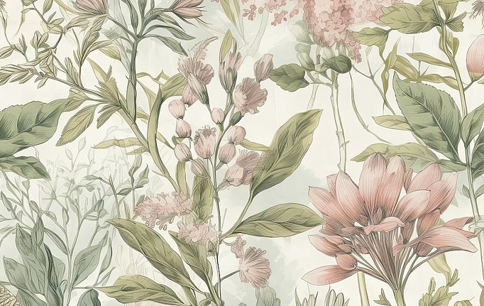 Российская ткань Marufabrics, коллекция Florium, артикул RetroFlower/1