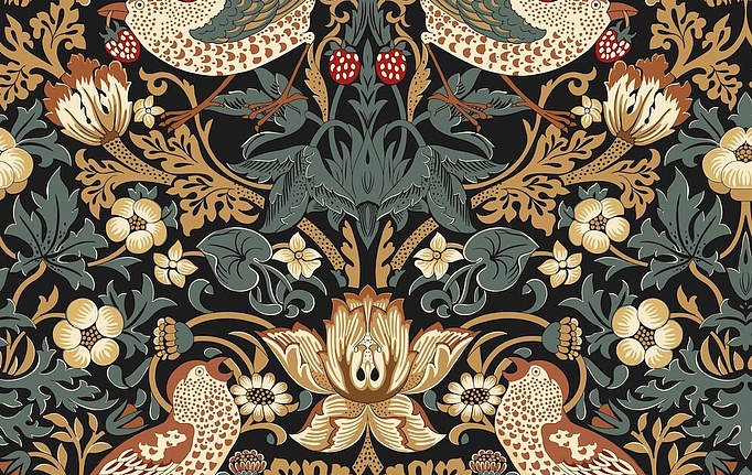 Российская ткань Серебрянная Студия (Silver Studio), коллекция Casselmae, артикул D602-02-TW