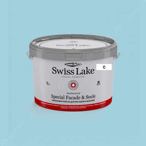 картинка Краска Swiss Lake Special Faсade & Socle цвет bashful blue №2113 от LIVING