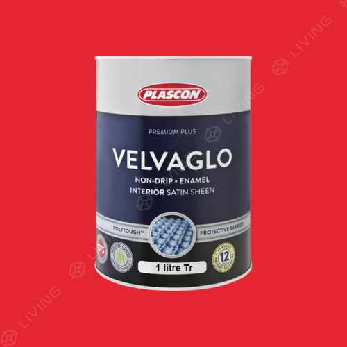 картинка Краска Plascon VELVAGLO WB цвет Red Flame арт.R7-A1-1 от LIVING