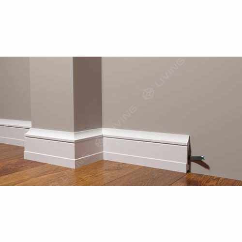 Плинтус Decor-Dizayn, белый, арт. DD711, коллекция DD, 200 х 10 х 1,9 см Россия