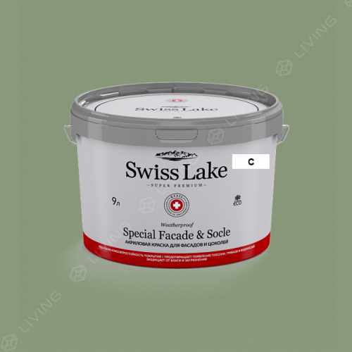 картинка Краска Swiss Lake Special Faсade & Socle цвет Volcano green №2695 от LIVING