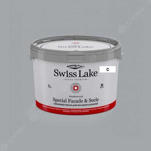картинка Краска Swiss Lake Special Faсade & Socle цвет thundercloud gray №2934 от LIVING