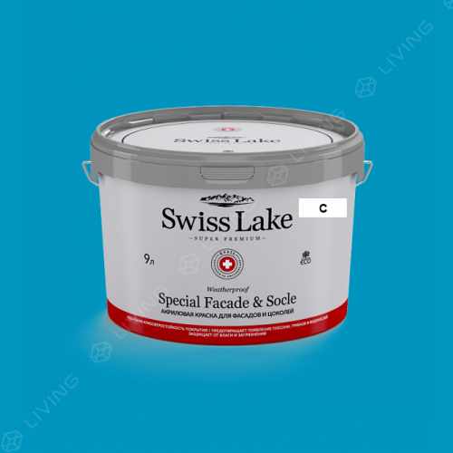 картинка Краска Swiss Lake Special Faсade & Socle цвет Cyan №2066 от LIVING