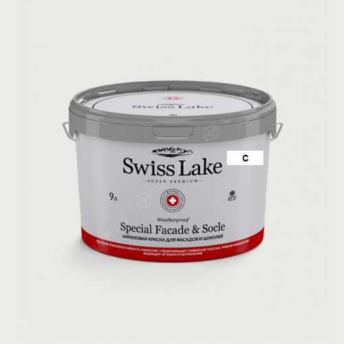картинка Краска Swiss Lake Special Faсade & Socle цвет brilliant white №2732 от LIVING
