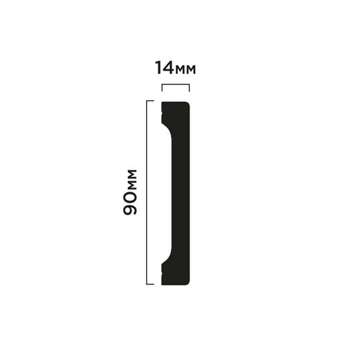 картинка Плинтус HI WOOD, арт. B90V1, 9 х 1.4 х 200 см, Южная Корея от LIVING