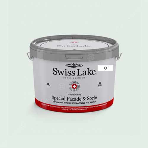 картинка Краска Swiss Lake Special Faсade & Socle цвет mint condition №2434 от LIVING
