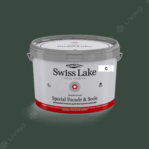 картинка Краска Swiss Lake Special Faсade & Socle цвет Juniper Tree №2700 от LIVING