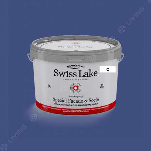 картинка Краска Swiss Lake Special Faсade & Socle цвет deep  sea №1947 от LIVING