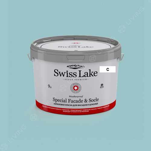 картинка Краска Swiss Lake Special Faсade & Socle цвет Blue Chalk №2389 от LIVING