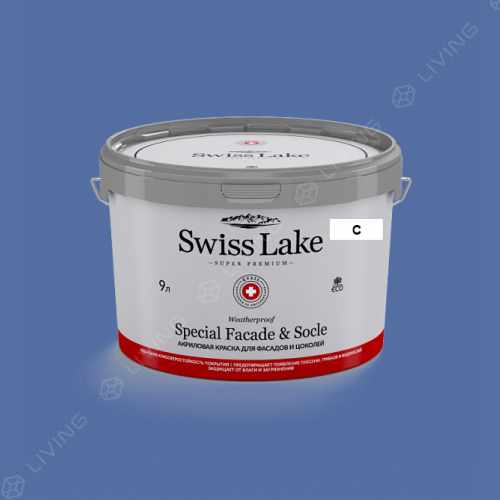 картинка Краска Swiss Lake Special Faсade & Socle цвет azurite №1940 от LIVING