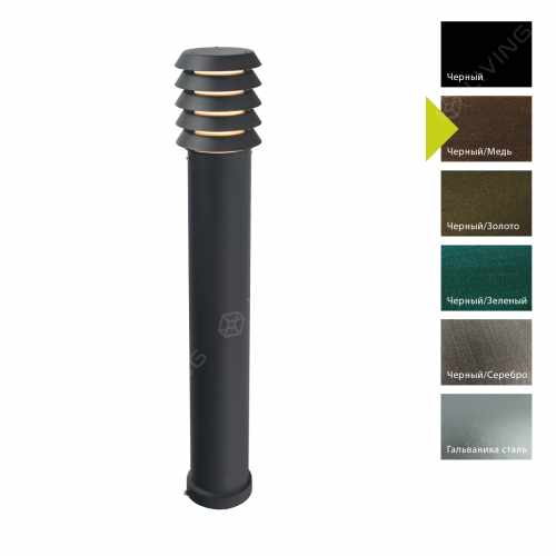 картинка Фонарные столбы Norlys коллекция Alta, арт. 1479BC (черный, медь) от LIVING