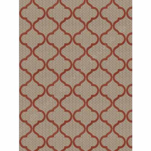Ткань Fabricut, коллекция: Natural Nuances (5 Books) Sedona, арт. Magnetic Ogee/Cinnamon, Индия