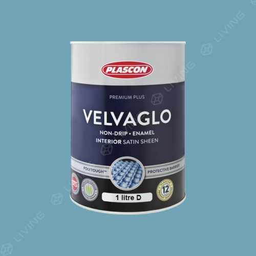 картинка Краска Plascon VELVAGLO WB цвет Bashful Blue арт.B3-C1-4 от LIVING