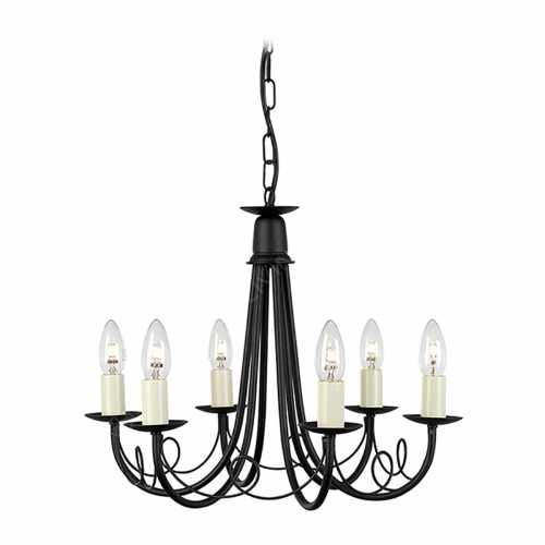 картинка Люстра Elstead Lighting коллекция Minster, арт. MN6-BLACK от LIVING