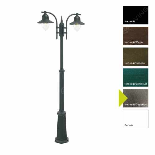 картинка Фонарные столбы Norlys коллекция Como, арт. 372BS (черный, серебро) от LIVING