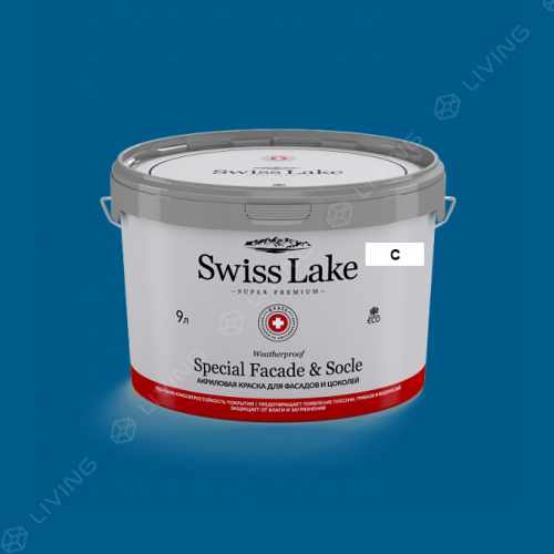 картинка Краска Swiss Lake Special Faсade & Socle цвет Mystic Blue №2049 от LIVING