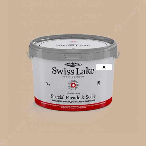картинка Краска Swiss Lake Special Faсade & Socle цвет golden mist №823 от LIVING