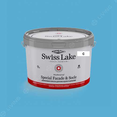 картинка Краска Swiss Lake Special Faсade & Socle цвет ELECTRIC BLUE №2138 от LIVING