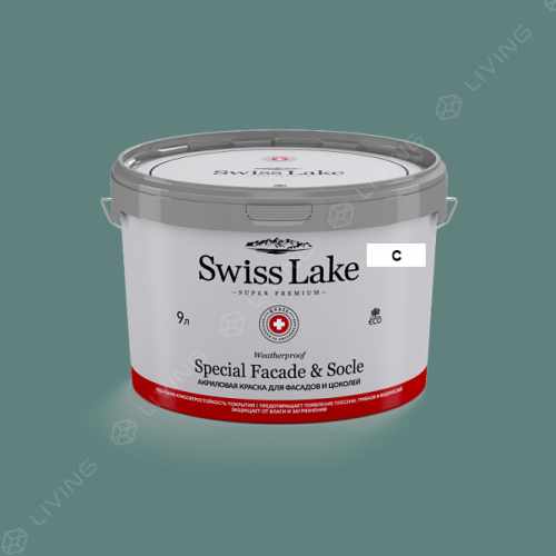 картинка Краска Swiss Lake Special Faсade & Socle цвет cloudburst №2295 от LIVING