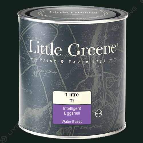 картинка Краска Little Greene Intelligent Eggshell (Acrylic Eggshell) цвет Obsidian Green №216 от LIVING