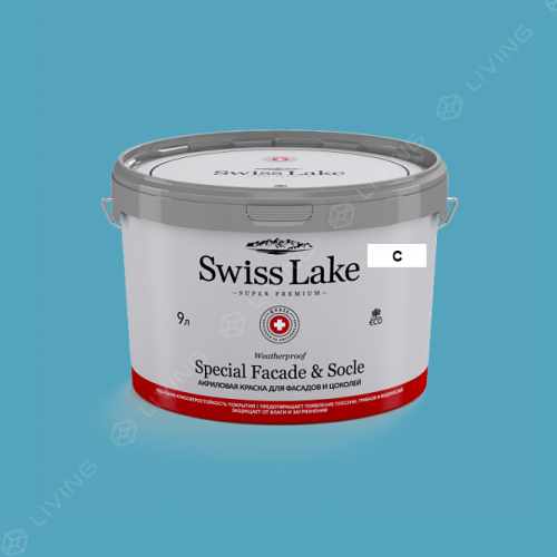 картинка Краска Swiss Lake Special Faсade & Socle цвет Carolina blue №2126 от LIVING