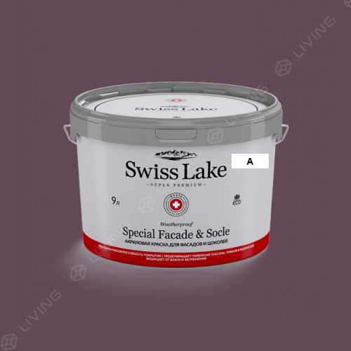 картинка Краска Swiss Lake Special Faсade & Socle цвет Marsala №1858 от LIVING