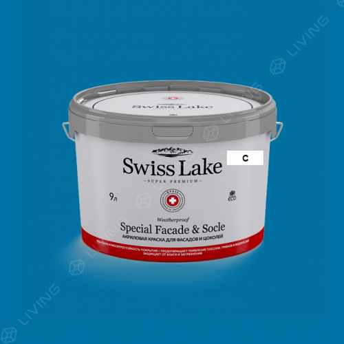 картинка Краска Swiss Lake Special Faсade & Socle цвет water polo №2160 от LIVING