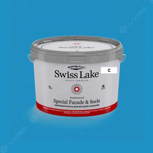 картинка Краска Swiss Lake Special Faсade & Socle цвет BLUE PROMISE №2063 от LIVING