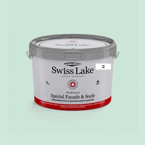 картинка Краска Swiss Lake Special Faсade & Socle цвет winter green №2325 от LIVING