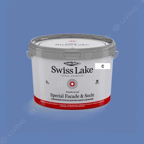 картинка Краска Swiss Lake Special Faсade & Socle цвет noble blue №1939 от LIVING