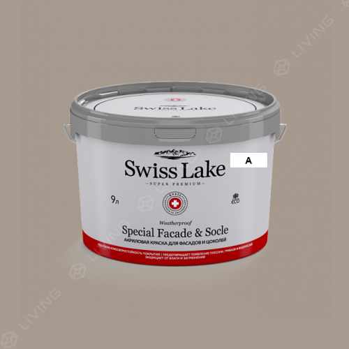 картинка Краска Swiss Lake Special Faсade & Socle цвет Tanny grey №724 от LIVING