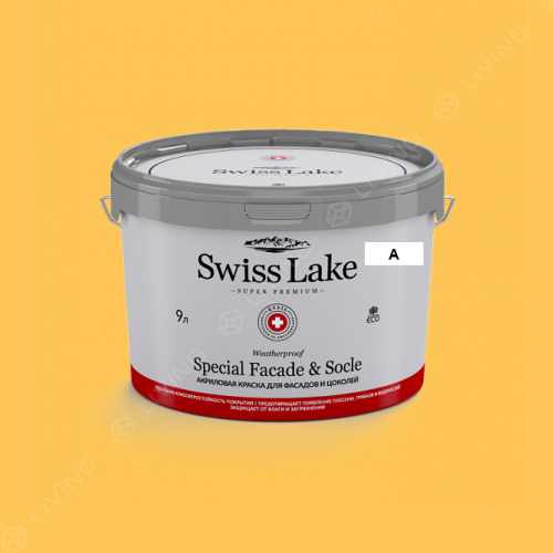 картинка Краска Swiss Lake Special Faсade & Socle цвет decisive yellow №1062 от LIVING