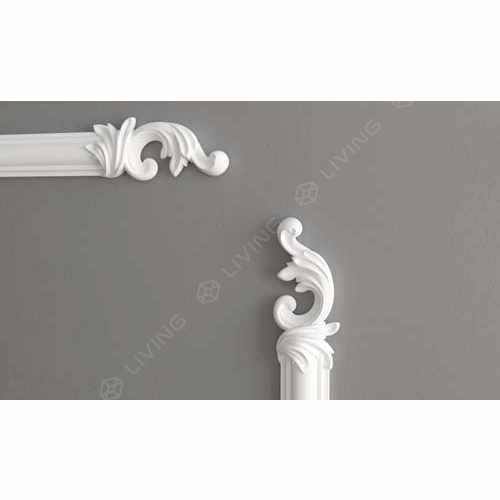 Декоративный элемент Decor-Dizayn, белый, арт. H1-DD35 LR, коллекция DD, 1,6 х 10,2 х 4,6 см Россия