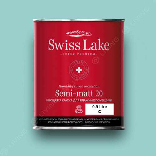 картинка Краска Swiss Lake Semi-matt 20 цвет green satin №2350 от LIVING