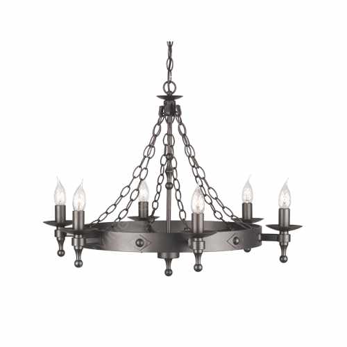 картинка Люстра Elstead Lighting коллекция Warwick, арт. WR6-GRAPHITE (черный) от LIVING