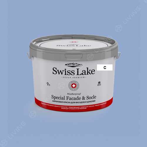 картинка Краска Swiss Lake Special Faсade & Socle цвет blue-grey №1936 от LIVING