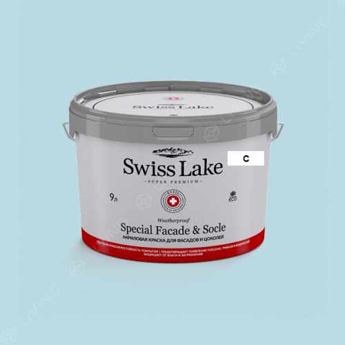 картинка Краска Swiss Lake Special Faсade & Socle цвет illusion blue №2264 от LIVING
