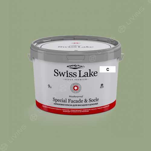 картинка Краска Swiss Lake Special Faсade & Socle цвет SEA GREEN №2685 от LIVING