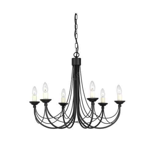 картинка Люстра Elstead Lighting коллекция Carisbrooke, арт. CB6-BLACK от LIVING