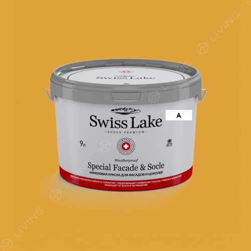 картинка Краска Swiss Lake Special Faсade & Socle цвет dark yellow №1078 от LIVING