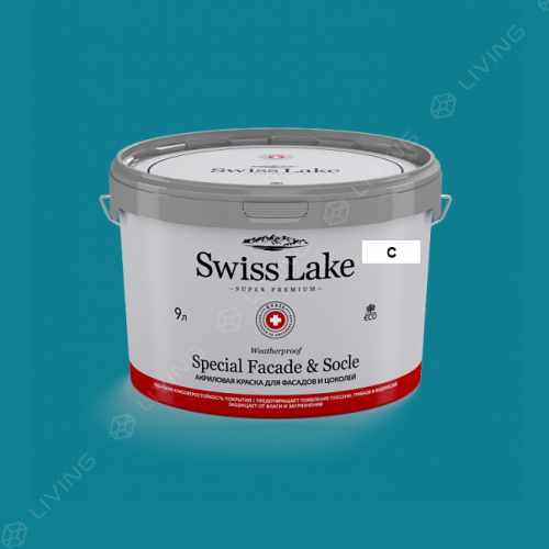 картинка Краска Swiss Lake Special Faсade & Socle цвет FLORENTINE LAPIS №2078 от LIVING