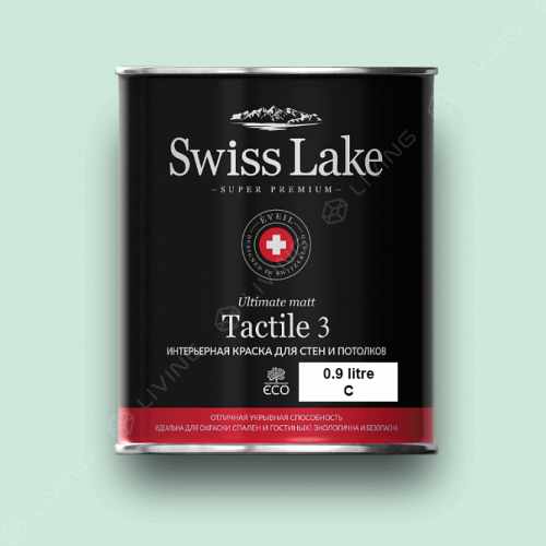 картинка Краска Swiss Lake Tactile 3 цвет mint №2342 от LIVING