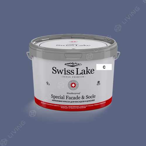 картинка Краска Swiss Lake Special Faсade & Socle цвет ocean night №1958 от LIVING