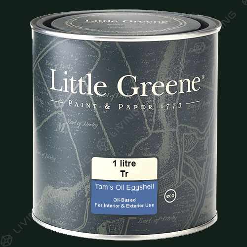 картинка Краска Little Greene Toms Oil Eggshell цвет Obsidian Green №216 от LIVING