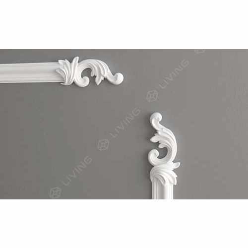 Декоративный элемент Decor-Dizayn, белый, арт. H1-DD301 LR, коллекция DD, 2,5 х 16,5 х 7,1 см Россия