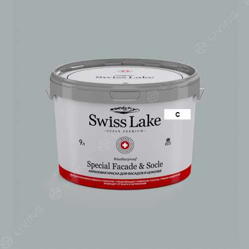 картинка Краска Swiss Lake Special Faсade & Socle цвет silver cent №2938 от LIVING