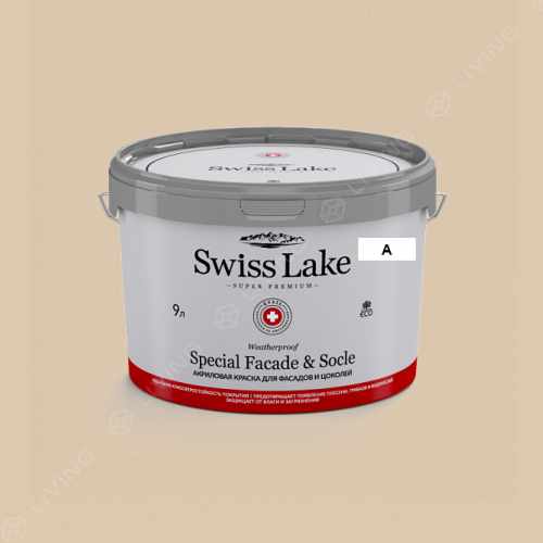 картинка Краска Swiss Lake Special Faсade & Socle цвет Melted Ice Cream №410 от LIVING