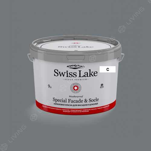 картинка Краска Swiss Lake Special Faсade & Socle цвет silver charm №2918 от LIVING